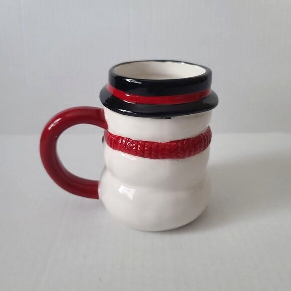Target Threshold Snowman Mug Winter Red Scarf Seasonal Christmas 2020 NEW - Picture 3 of 5